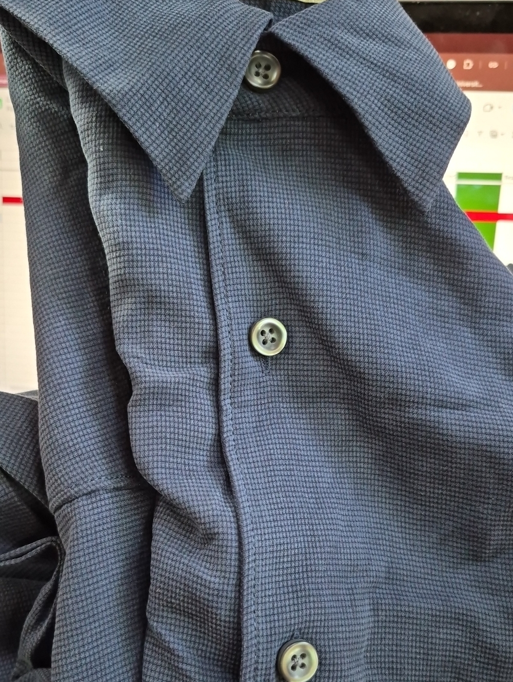 NWT Tommy Bahama Navy Blue Button Down Shirt Sz L - Picture 5 of 5